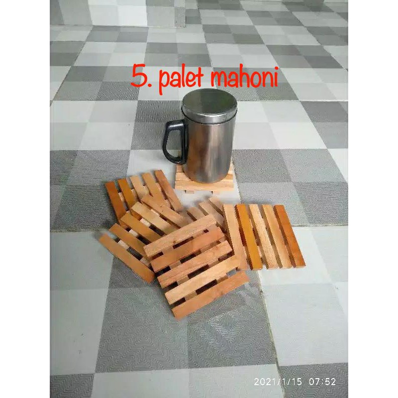 Tatakan Gelas Kayu / Tatakan Cangkir / Alas Gelas Kayu / Coaster Set Kayu