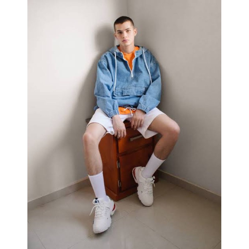 Bershka Man Denim Pouch Pocket Jacket