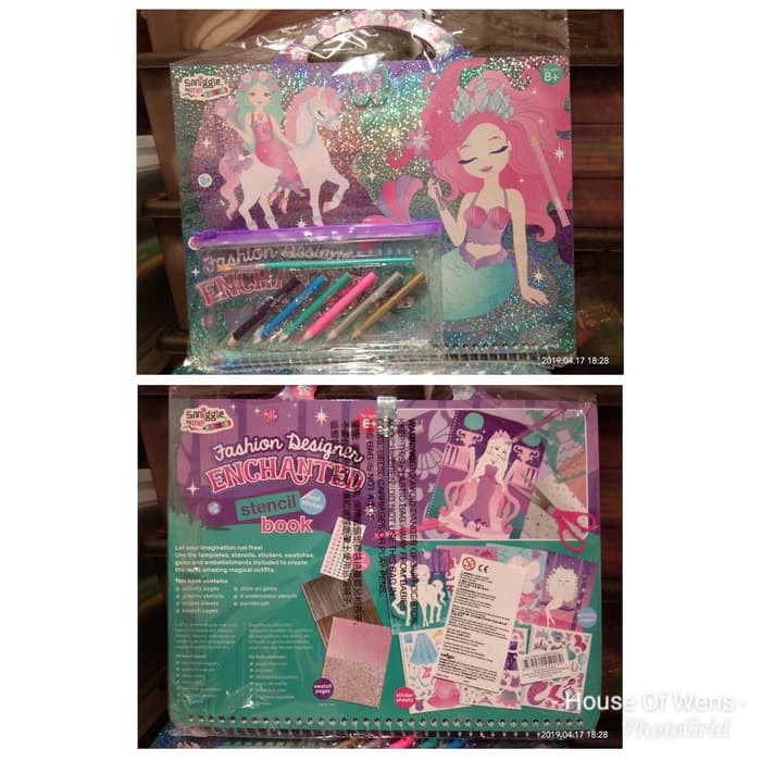 

HWN- SMIGGLE FASHION DESIGNER ENCHANTED STENCIL BOOK - BUKU SMIGGLE