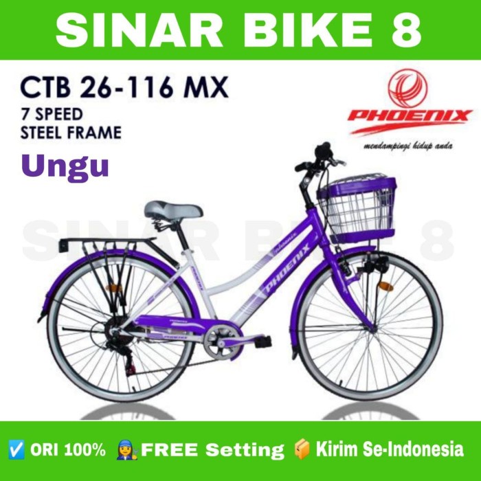 Sepeda Keranjang Dewasa CTB PHOENIX 116 MX Ukuran 26 Inch