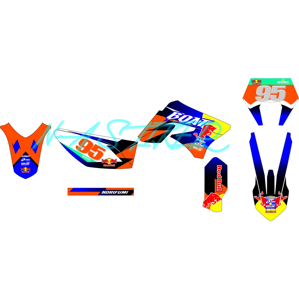 decal klx 150 lama simple hitam