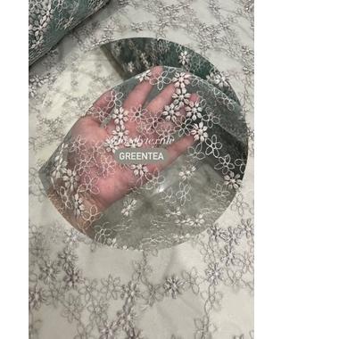 Tulle Bordir Sakura Kain Tile Motif Kain Kebaya Brokat