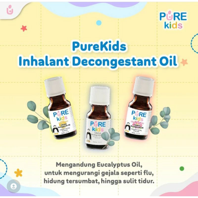 Pure Kids Baby Inhalant Decongestant oil / Pure BB With Ecalyptus Oil Aromatherapi 10ml