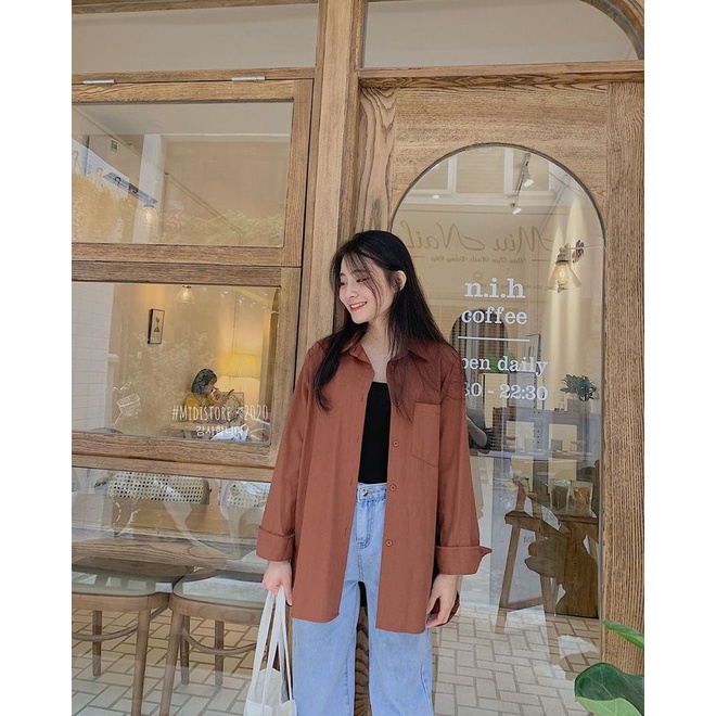 CLAUDIA OVERSIZE LINEN SHIRT -KEMEJA OVERSIZE WANITA -KEMEJA OVERSIZE WANITA KOREA -KEMEJA OVERSIZE 