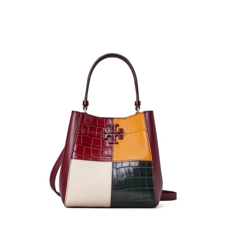 tory burch tb mcgraw bucket bag colorblock