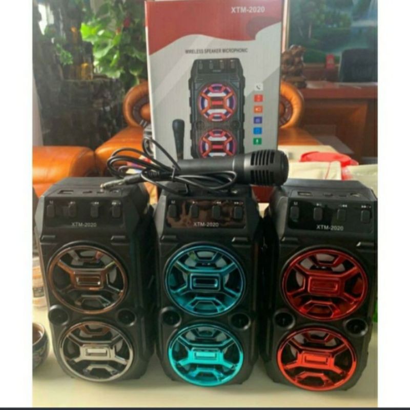 Promo Speaker Bluetooth XTM-2020 + Mic Karaoke Wireless Portable