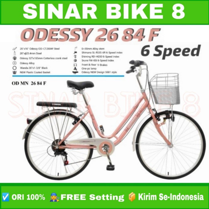 Sepeda Mini Keranjang Dewasa Ukuran 26 Inch ODESSY 26 84 F 6 Speed