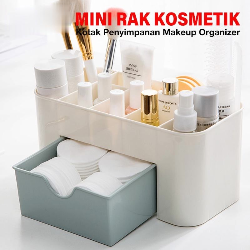 Rak Kosmetik Mini / Mini Cosmetic Storage Drawer / Kotak Penyimpanan Makeup Organizer / Rak Kosmetik Bahan plastik Tebal Untuk bermacam varian warna serbaguna / rak kosmetik serbaguna untuk menyimpan aksesoris wanita