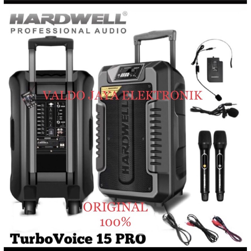 HARDWELL Speaker Aktif Meeting Portable TURBOVOICE 15 PRO ORIGINAL Speaker Meeting Wireless 15 inch