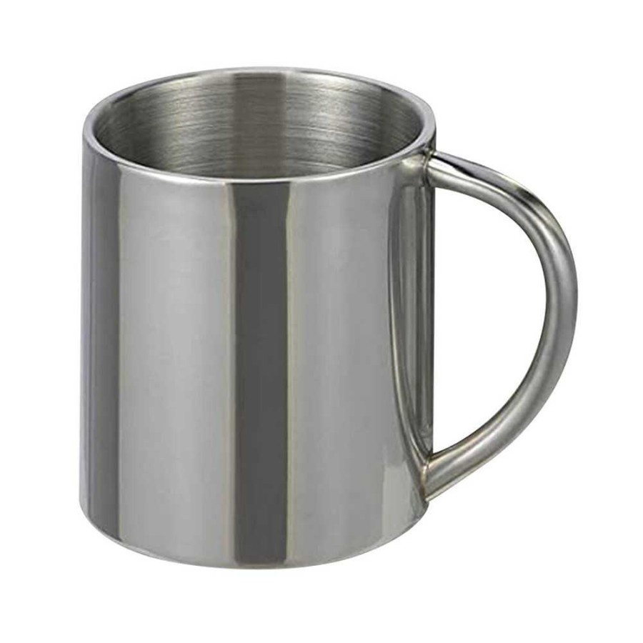 Gelas Cangkir Minum Kopi Teh Stainless with Handle - MG031 - SIlver