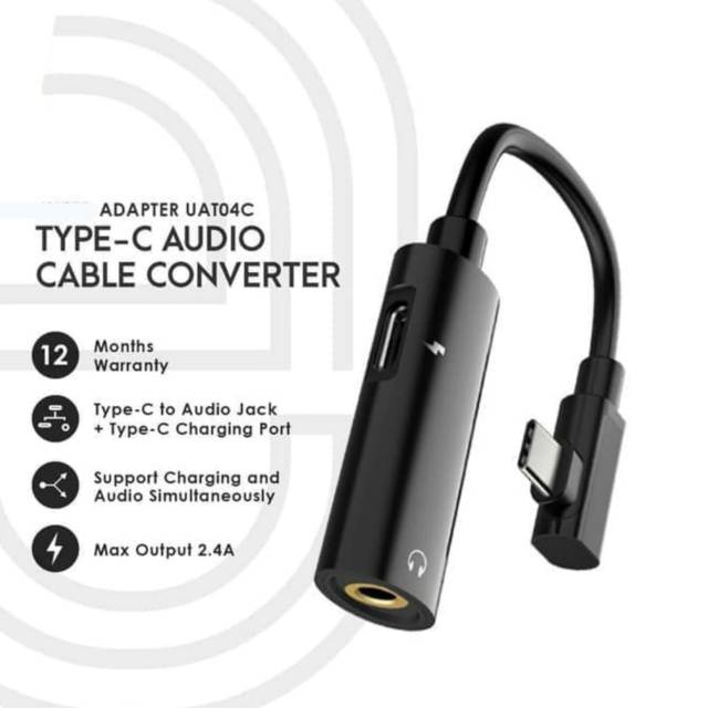Kabel Converter Type C to Audio Jack + Female Adapter - UAT04C