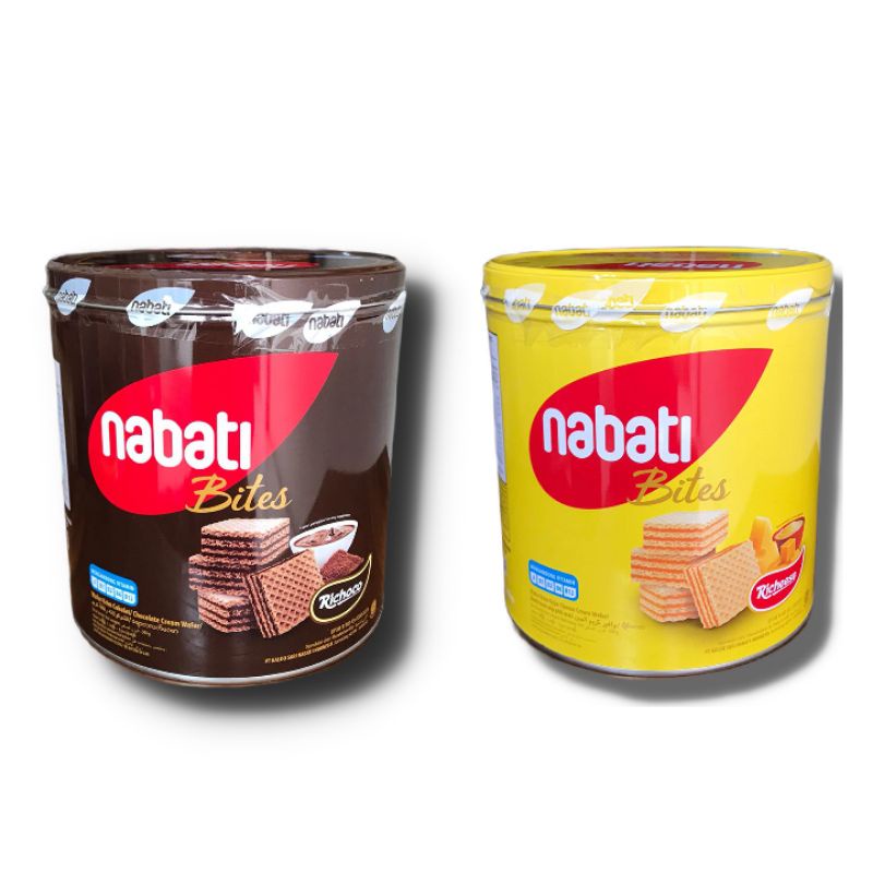 Nabati Wafer Kaleng / Nabati Wafer  Bites Kaleng 300 gr coklat & keju / Wafer Kaleng Nabati