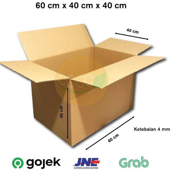 

ND0 KARDUS KARTON BOX POLOS JUMBO BESAR UKURAN 60x40x40 CM❂▼ (Terkini)