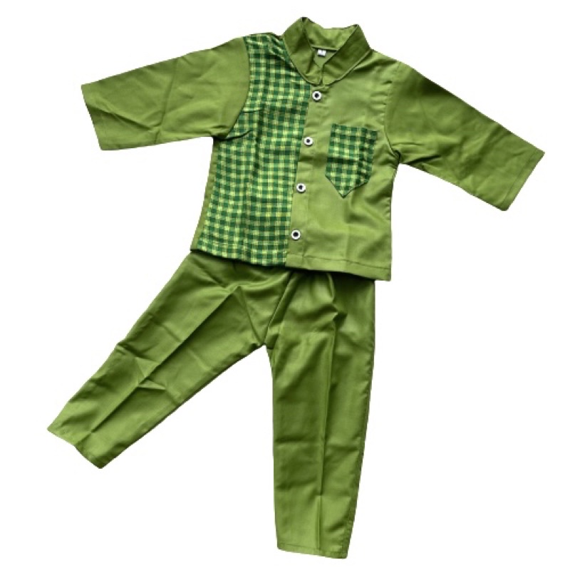 setelan baju koko anak 1 2 3 4 5 6 tahun bulan pakaian bayi katun toyobo cowok laki-laki muslim baju