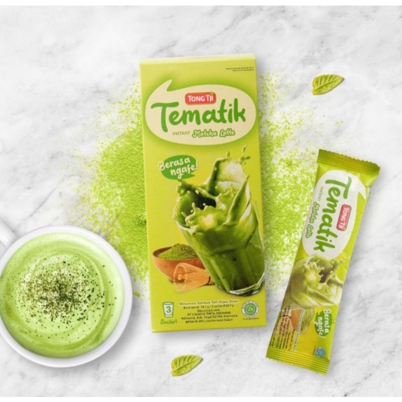 

Tong Tji Tematik Instant Matcha Latte (Isi 3 Sachet)