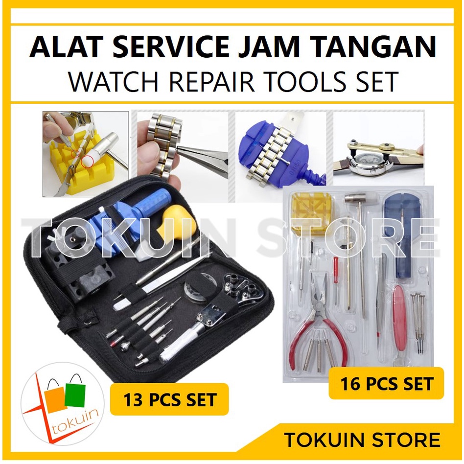 Alat Service Servis Reparasi Jam Tangan Arloji Watch Repair Tool Kit Pembuka Jam Tangan