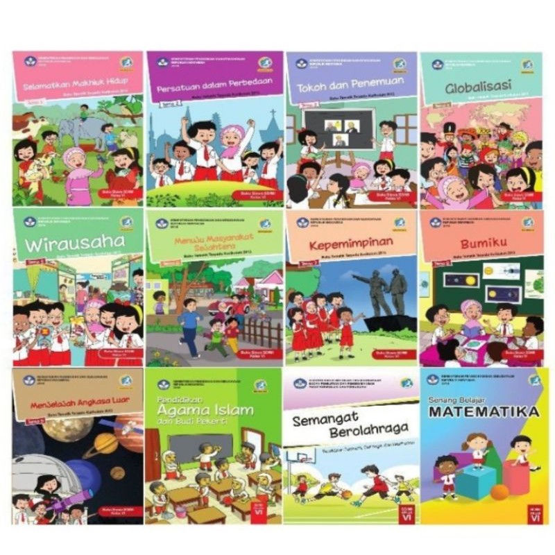 Rady stok!! Buku siswa tematik k13 kelas 6 tema 1-9 harga satuan