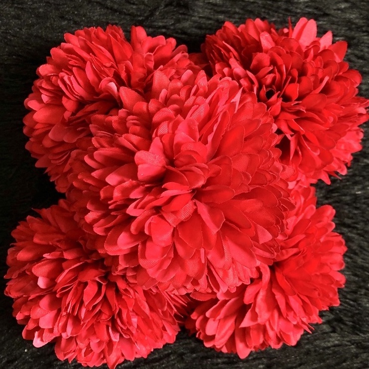 Bunga Plastik Dandelion PREMIUM - Bunga Hydrangea - Bunga Impor Dekorasi Hiasan Pesta Rumah-Red