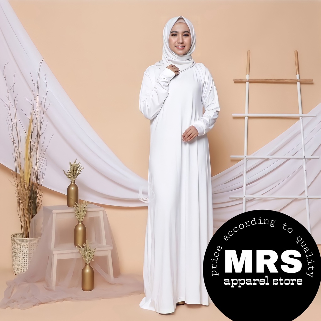 Gamis Lengan Panjang Polos Wanita Bahan Spandek Rayon Premium