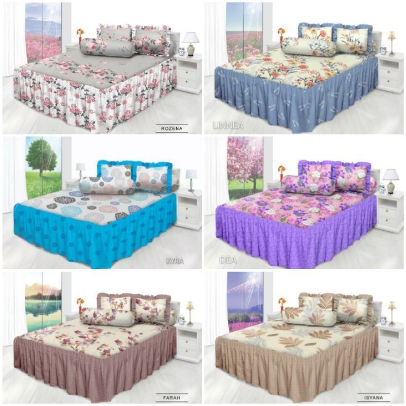 SPREI RUMBAI ALL NEW MY LOVE 180 X 200 TINGGI 30 MOTIF KOLASE