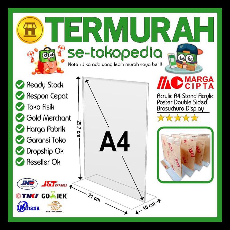 

acrylic tent card A4 GRATIS ONGKIR
