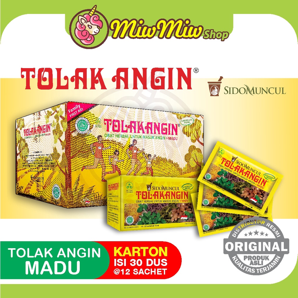 Tolak Angin Madu Sidomuncul 1 Karton (30 box)