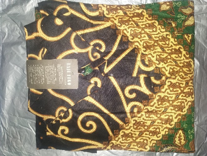 Trolistore Grosir Kemeja Batik Pria Lengan Panjang Motif Bintang Ulir Cowok Seragam Batik Pekalongan