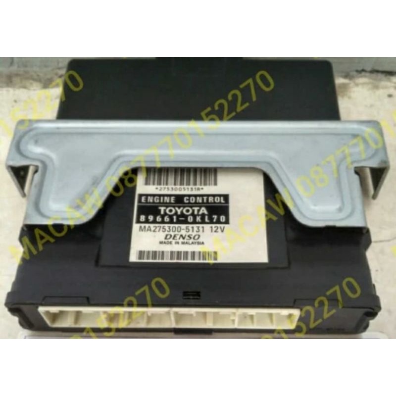Komputer Computer Ecu Toyota Fortuner Bensin Matic 89661-0KL70 Asli