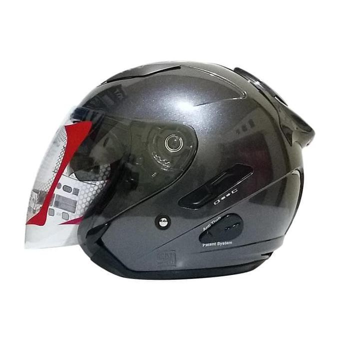 Helm KYT Galaxy Slide solid Gunmetal - revivalll