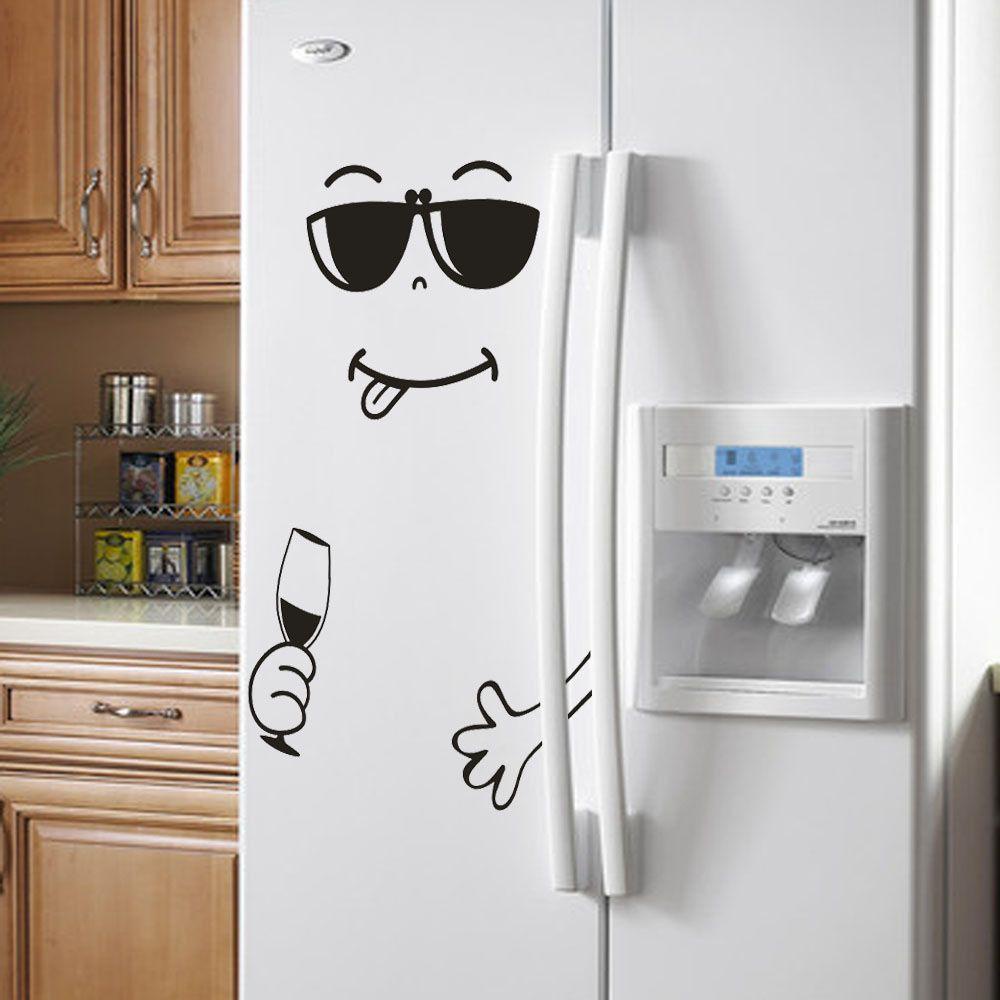 Stiker Kulkas Populer Vinyl Gadget Kitchen &amp; Dining Refrigerator Decal