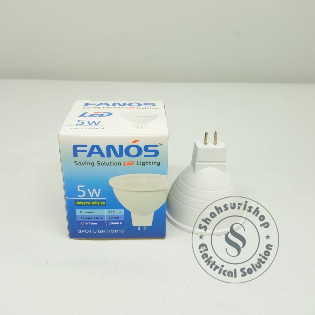 FANOS LAMPU LED MR16 5W 5 WATT 220 V SPOTLIGHT BERGARANSI