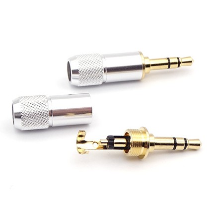 1pcs Knurled Pure copper 3.5mm plug stereo Earphone earbuds upgrade cable audio in-line type