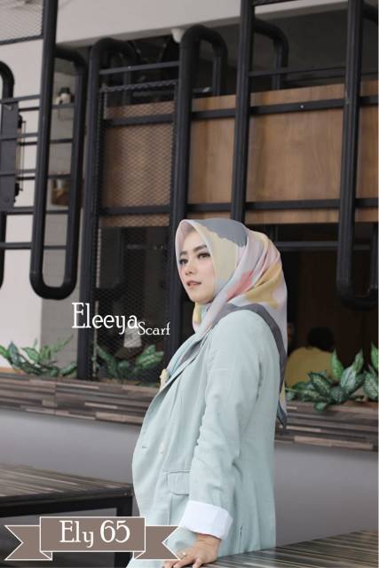 HIJAB SEGIEMPAT MOTIF ELY 65 ||  Eleeya Scarf