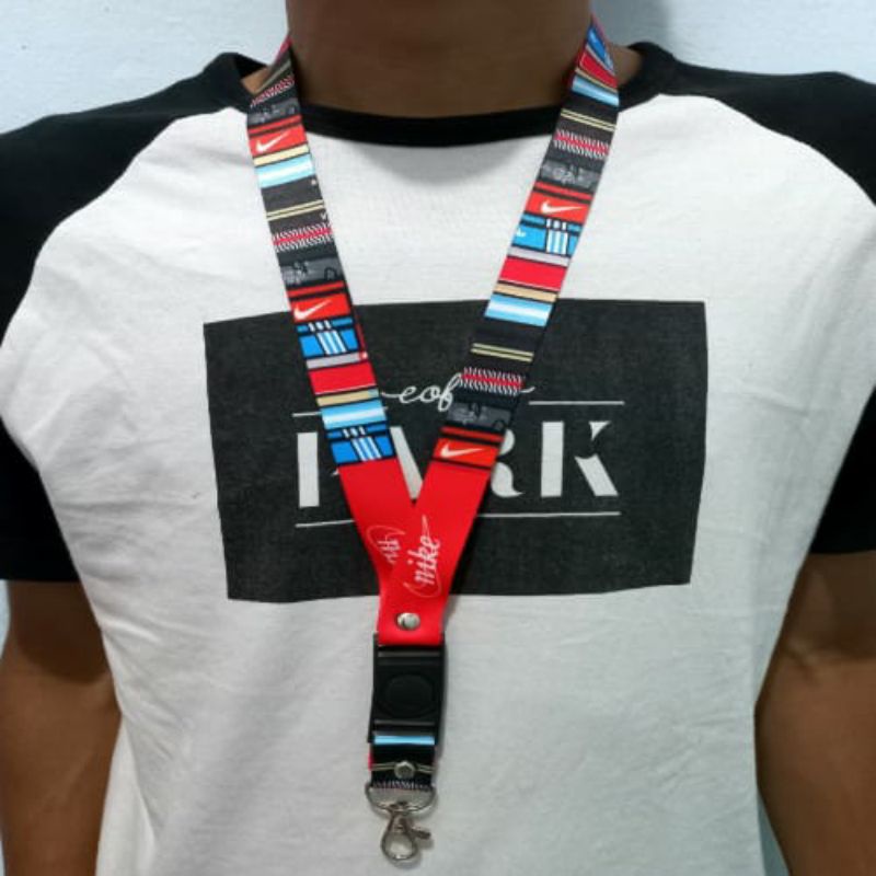 

Lanyard Tisu Printing Tali Gantungan Id Card Handphone Motip Nike