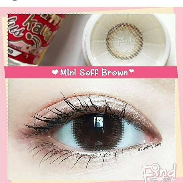 softlens kitty kawaii mini soff brown