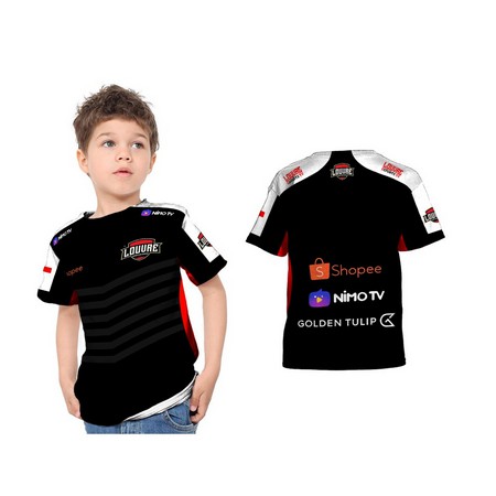 Kaos tshirt baju jersey anak louvre esport gaming PUBG FREE FIRE Custom fullprint