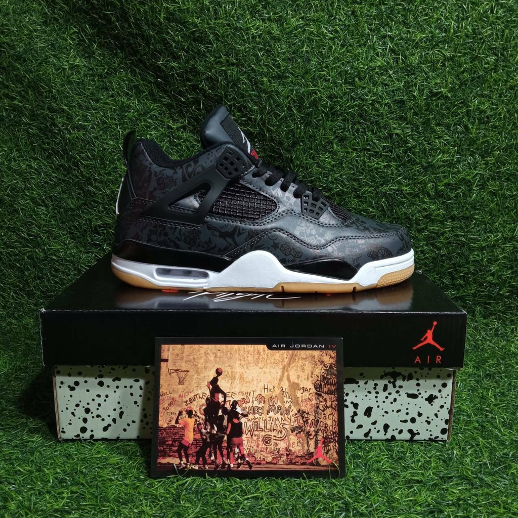 aj4 black laser