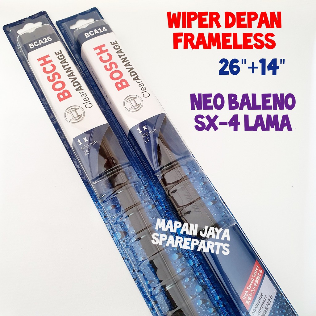 BOSCH WIPER DEPAN - NEO BALENO / X-OVER / SX4 (FRAMELESS PISANG)