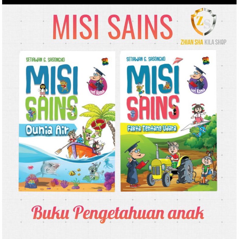 buku komik  pengetahuan anak - misi sains