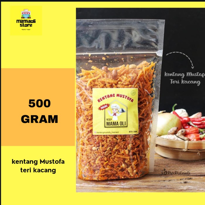 

TERLARIS Kentang Mustofa Kering Kentang Mix Teri Kacang 500gr - tinwall