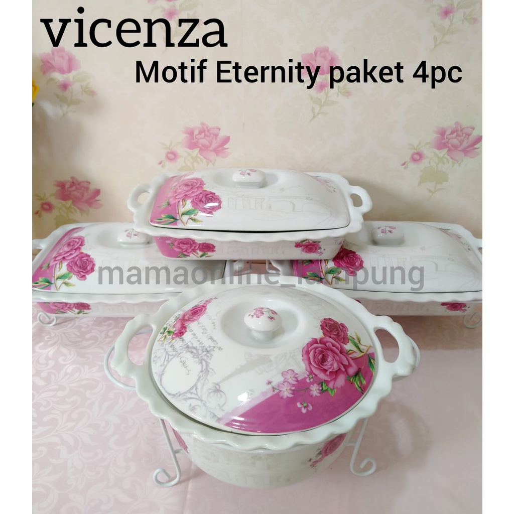 Vicenza  prasmanan set Panstov Paket 4pc dan 5 pc Motif Eternity Vicenza B 680  691