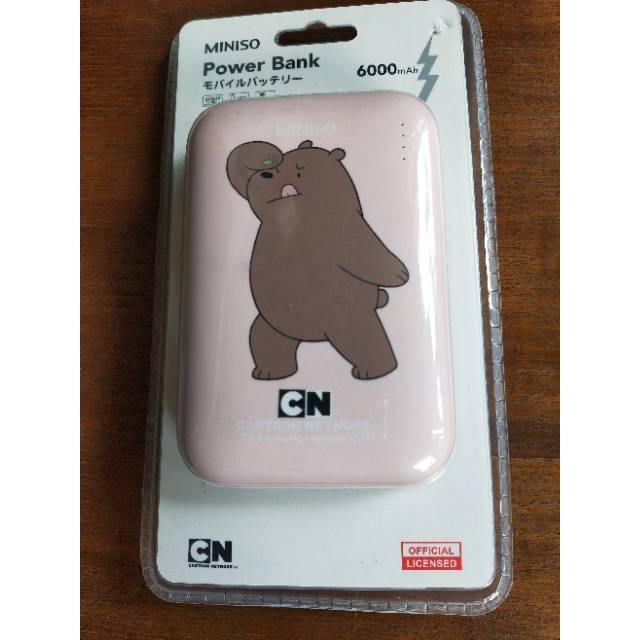 Powerbank Miniso 6000 mAh We Bare Bears - Grizzly
