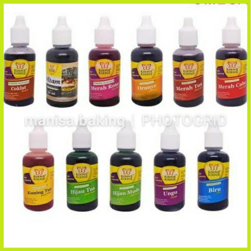 

PEWARNA MAKANAN KOEPOE KOEPOE PEWARNA KUPU KUPU 30 ML