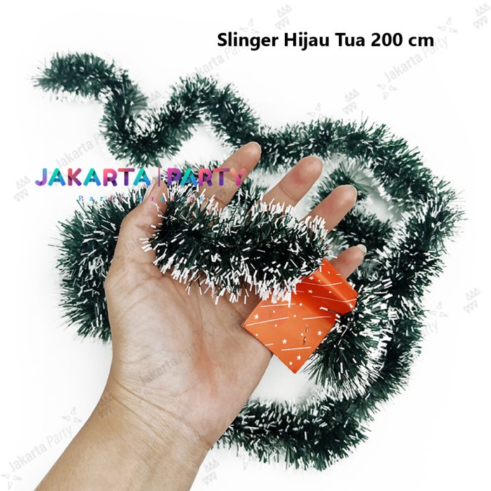 Slinger Natal Hijau Salju Kecil / Slinger Pohon Natal / Dekorasi Natal