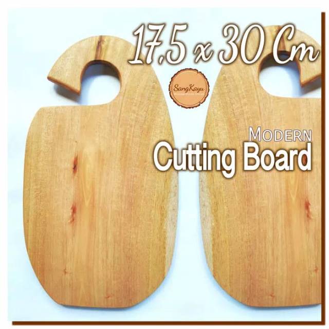 Modern Cutting Board 17,5 x 30 Cm Talenan kayu modern unik Rustic 09