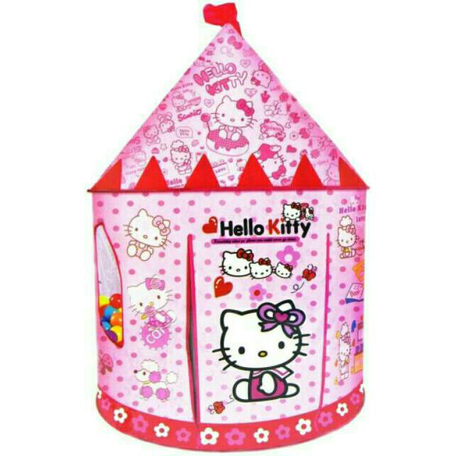 TENDA HELLO KITTY. RUMAH ANAK BERBENTUK CASTLE/ KRUCUT