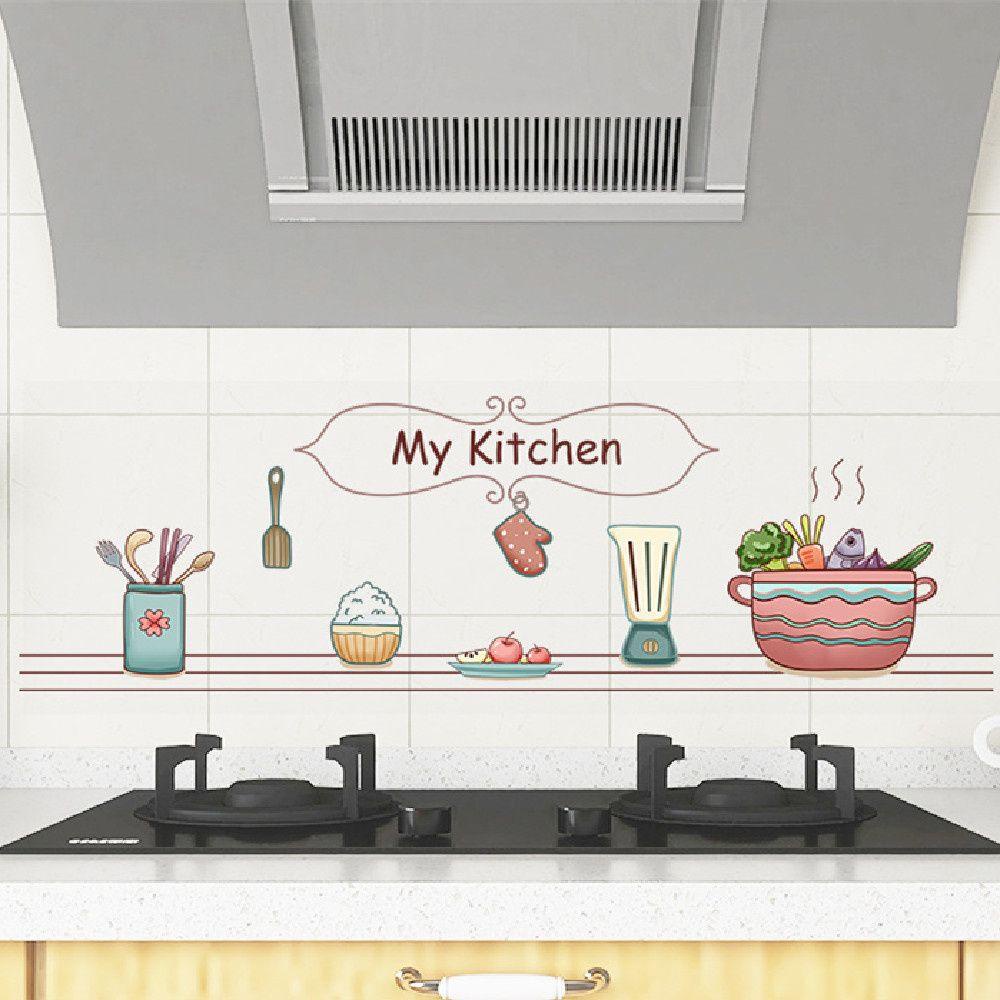 Suyo Stiker Wallpaper Tahan Panas Anti Minyak Untuk Dekorasi Dinding Dapur