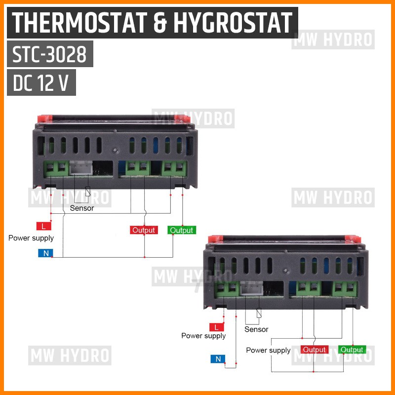 Temperature &amp; Humidity Controller, Thermostat &amp; Hygrostat, STC-3028 DC