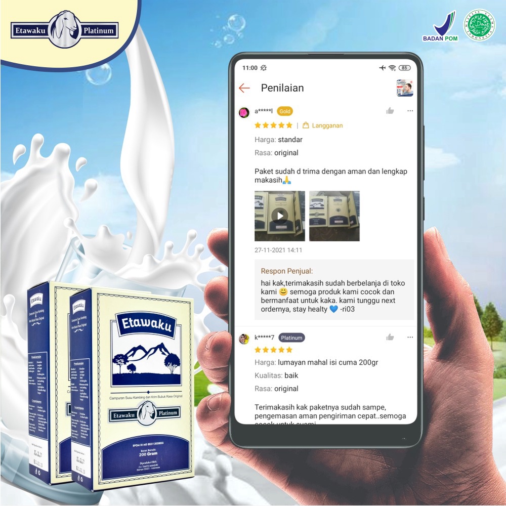 Paket Sendi &amp; Tulang Sendi 5 Box ETAWAKU PLATINUM - Susu Kambing &amp; Krimer Bubuk - Provit Etawa