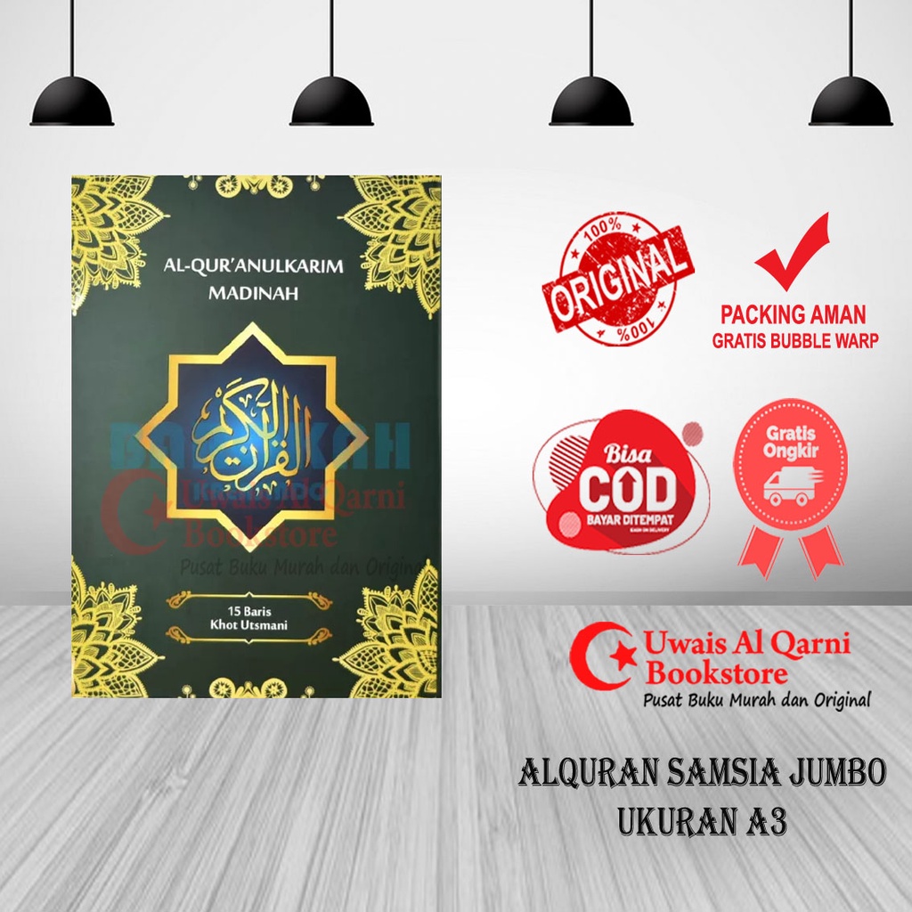 BEST SELLER ORIGINAL ALQURAN SAMSIA JUMBO UKURAN A3 - ALQURAN LANSIA
